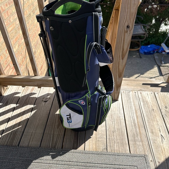 TS3 US Kids Golf Bag Club Stand Tour Series USKG 57 Youth Blue Green No Cover - Picture 3 of 6